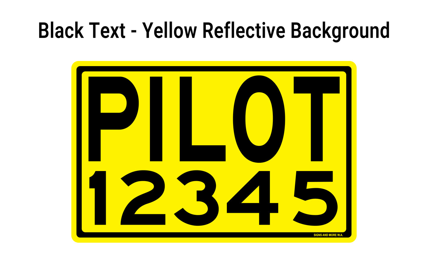 WA Pilot Identification Signs Set